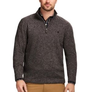 Izod Fleece Charcoal Quarter-Zip Pullover Mens Size XXL NEW!